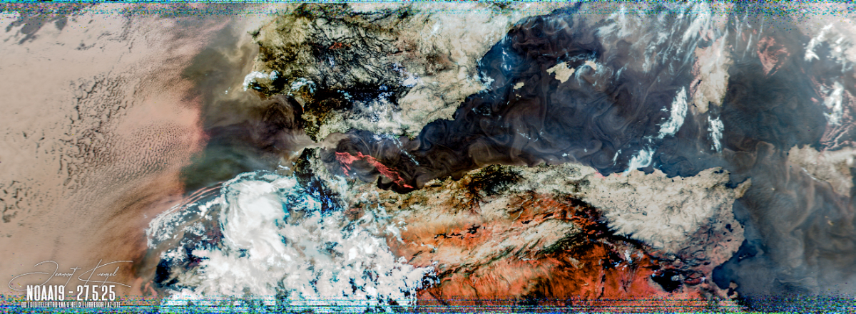 5.25 NOAA19 avhrr 3 AVHRR 3b45 IR False Color